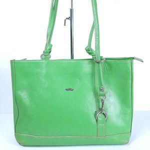 Cuoieria Fiorentina Italian Green Leather Satchel
